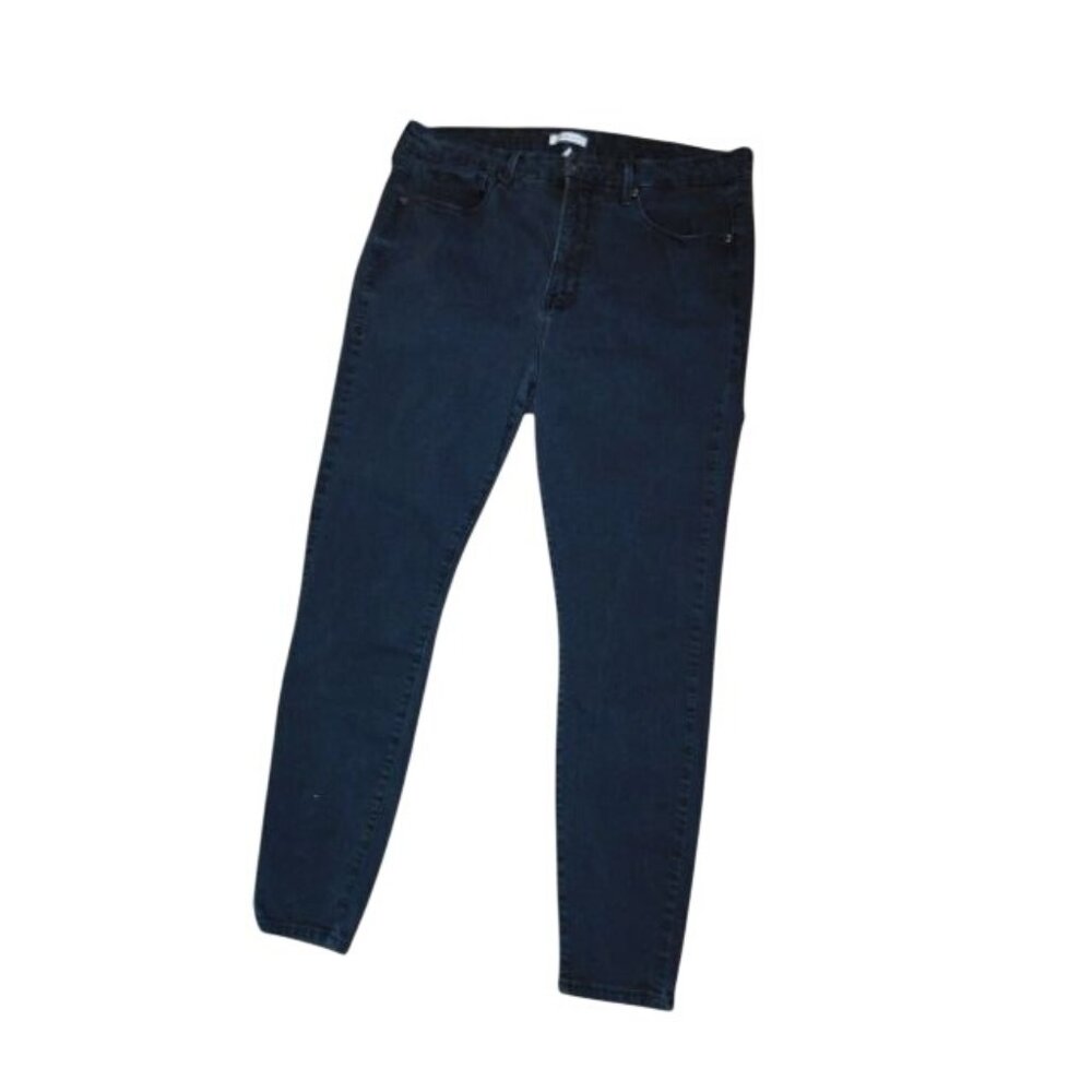 Good American Size 18 Distressed Black Denim Good  Leg Jeans